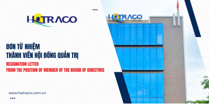 Đơn từ nhiệm thành viên Hội đồng quản trị / Resignation Letter from the Position of Member of the Board of Directors