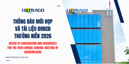 Thông báo mời họp và tài liệu ĐHĐCĐ thường niên 2026 / Notice of Convocation and Documents for the 2026 Annual General Meeting of Shareholders