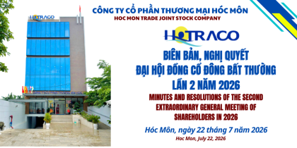 Biên bản, Nghị quyết ĐHĐCĐ bất thường lần 2 năm 2026 / Minutes and Resolutions of the Second EGM of Shareholders in 2026