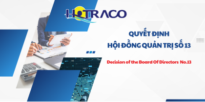 Quyết định số 13/2026/QĐ-HĐQT ngày 15/9/2026 / Decision of the Board Of Directors  No.13/2026/QĐ-HĐQT dated Septemper 15, 2026