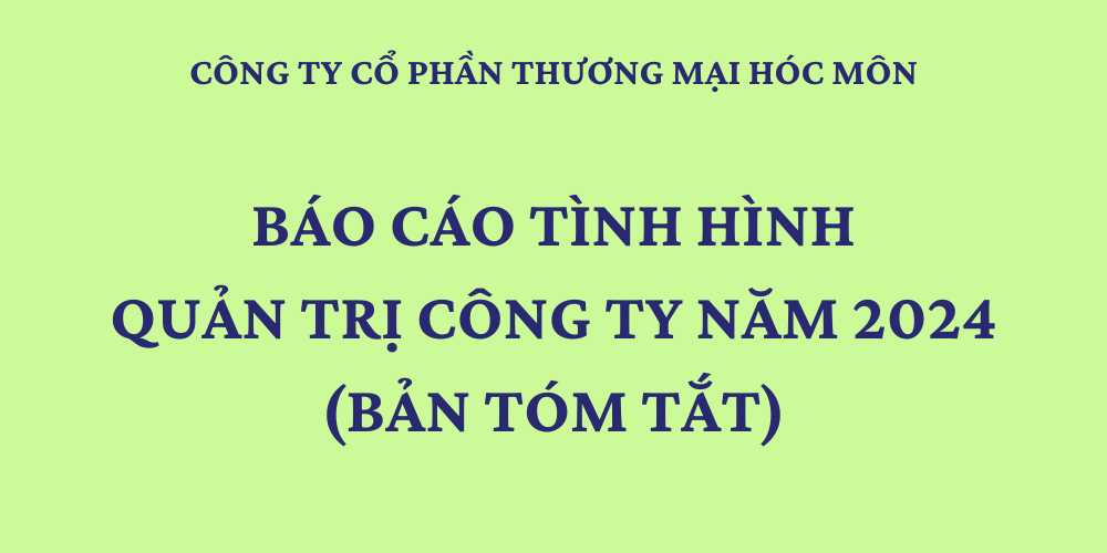 Báo cáo tình hình quản trị công ty năm 2024