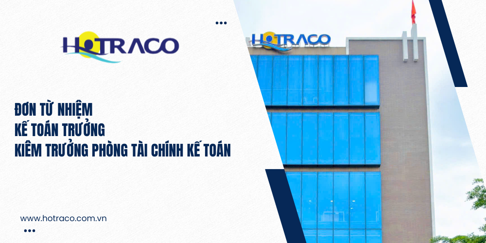 Đơn từ nhiệm Kế toán trưởng, kiêm Trưởng phòng Tài chính - Kế toán