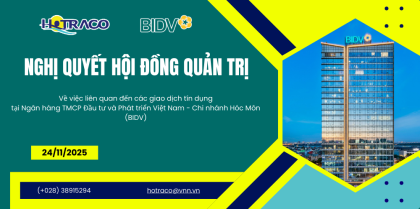 Nghị quyết của HĐQT về việc liên quan đến các giao dịch tín dụng tại BIDV